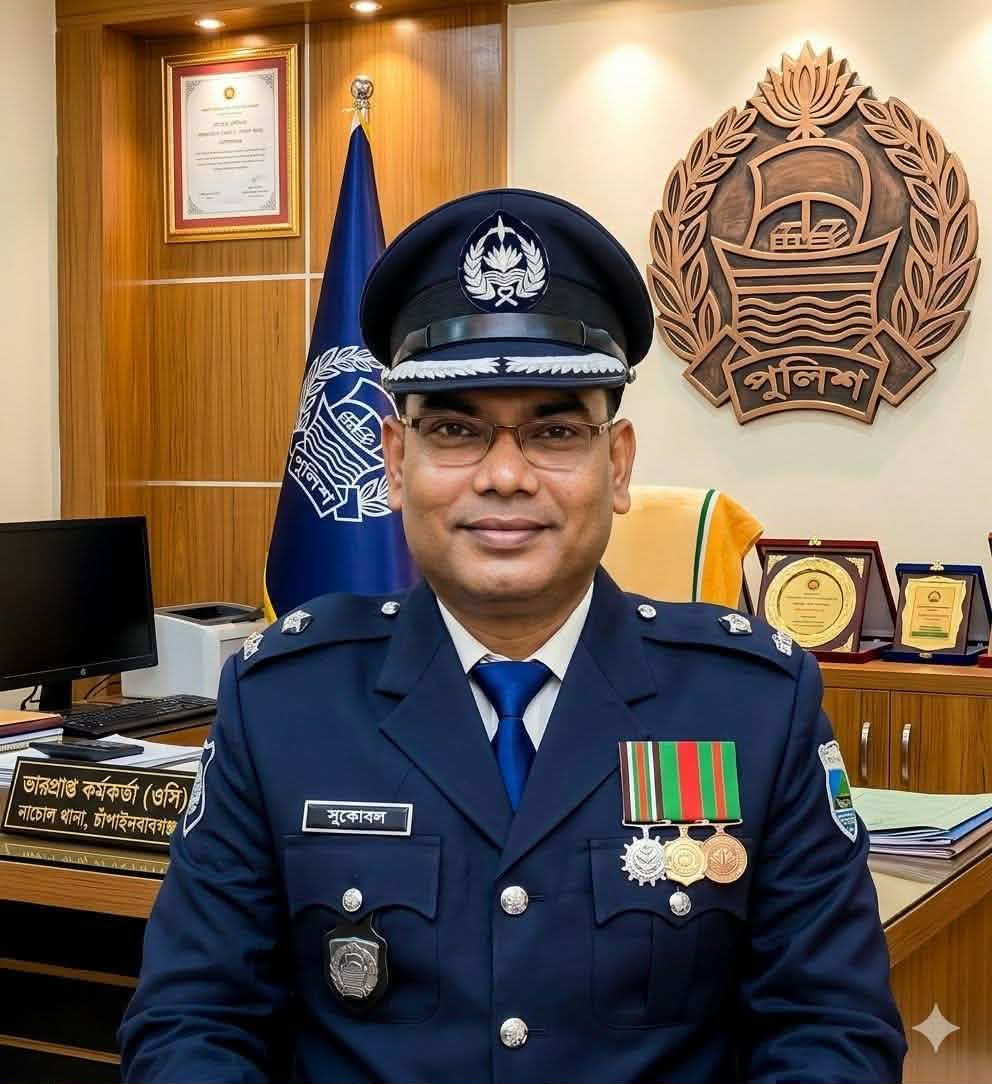 ‘নাচোল থানার হাল ধরলেন ওসি সুকোমল চন্দ্র দেবনাথ’