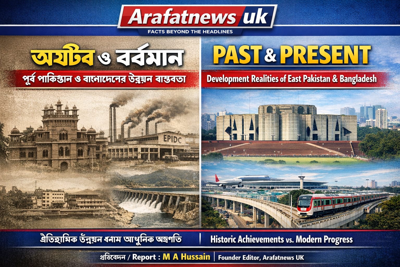 অতীত ও বর্তমান: পূর্ব পাকিস্তান, বাংলাদেশ ও উন্নয়নের বাস্তবতা