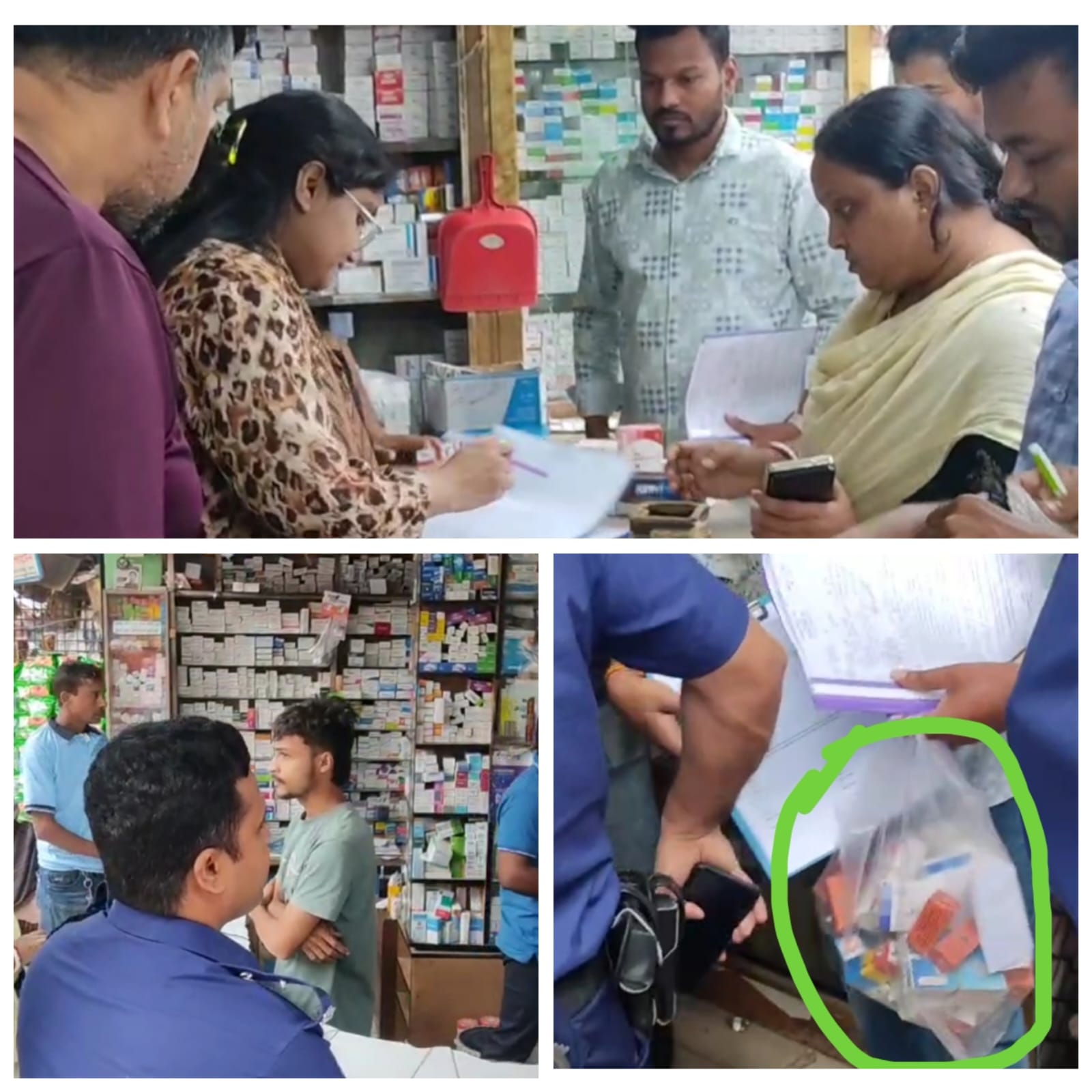 ফুলতলা বাজারে উপজেলা নিবার্হী ম্যাজিস্ট্রেট এবং ঔষধ প্রশাসনের অভিযান পরিচালিত।
